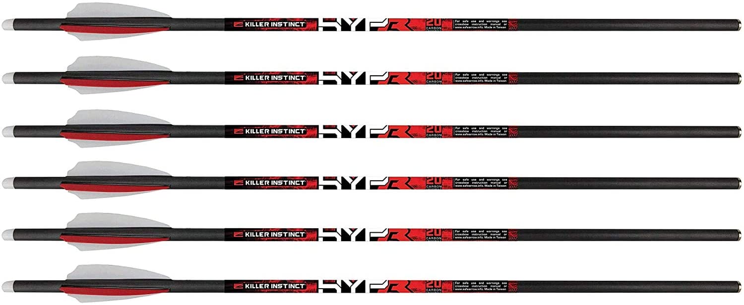 Killer Instinct - HYPR 20" Crossbow Bolts, 6 Pack