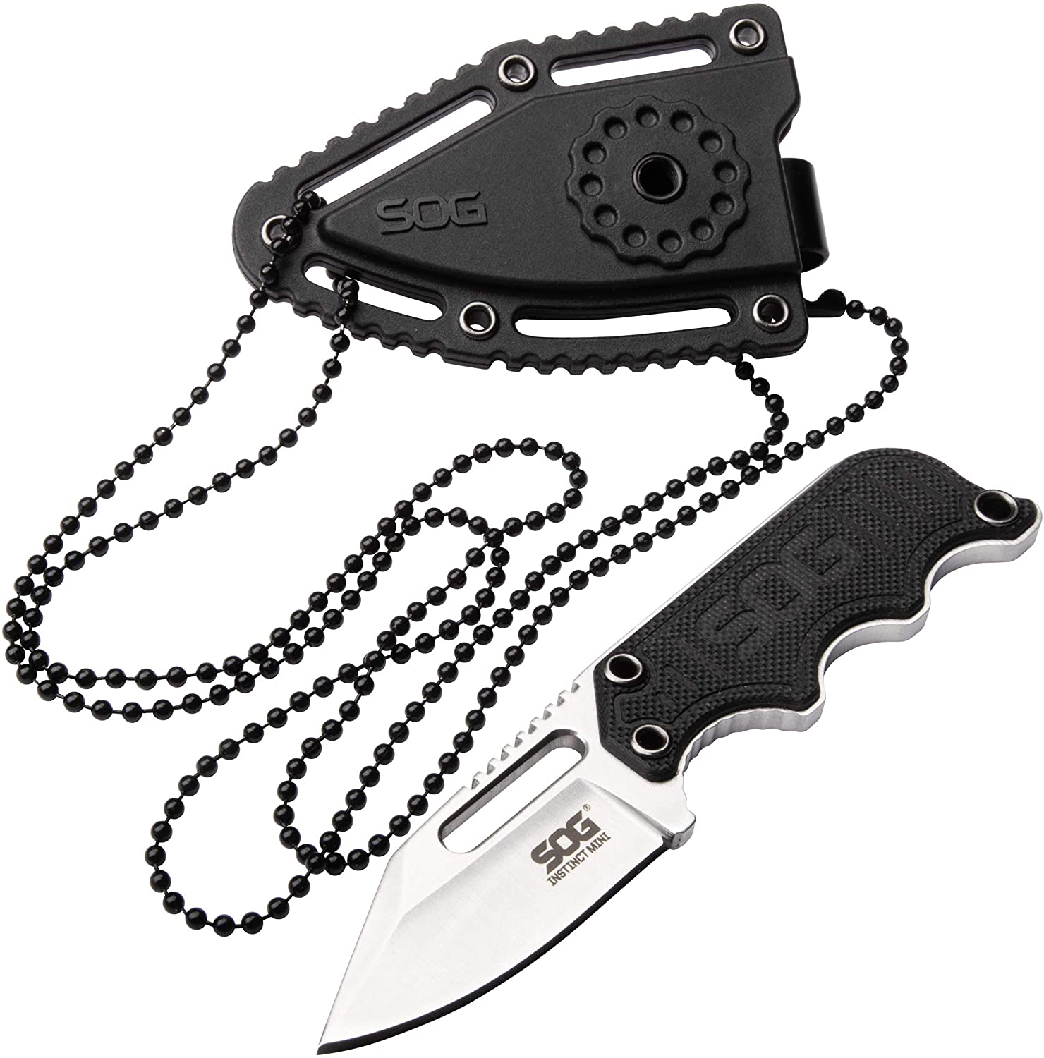 SOG - Instinct Mini Fixed Blade Knife, Boot Knife, EDC Knife, Neck Knife, 1.9 Inch Full Tang Blade w/ Knife Sheath