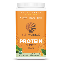 Sunwarrior - Classic Plus - Vegan Protein Powder with Peas & Brown Rice, Raw Organic Plant Based Protein (30, Natural)