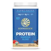 Sunwarrior - Warrior Blend - Organic Vegan Protein Powder with BCAAs and Pea Protein (Mocha, 30 Servings)